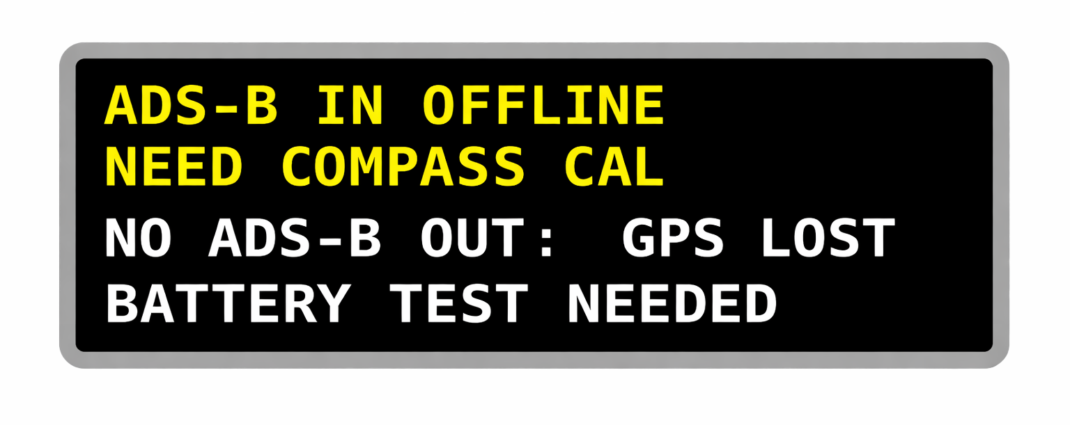 Battery Test Needed System Message