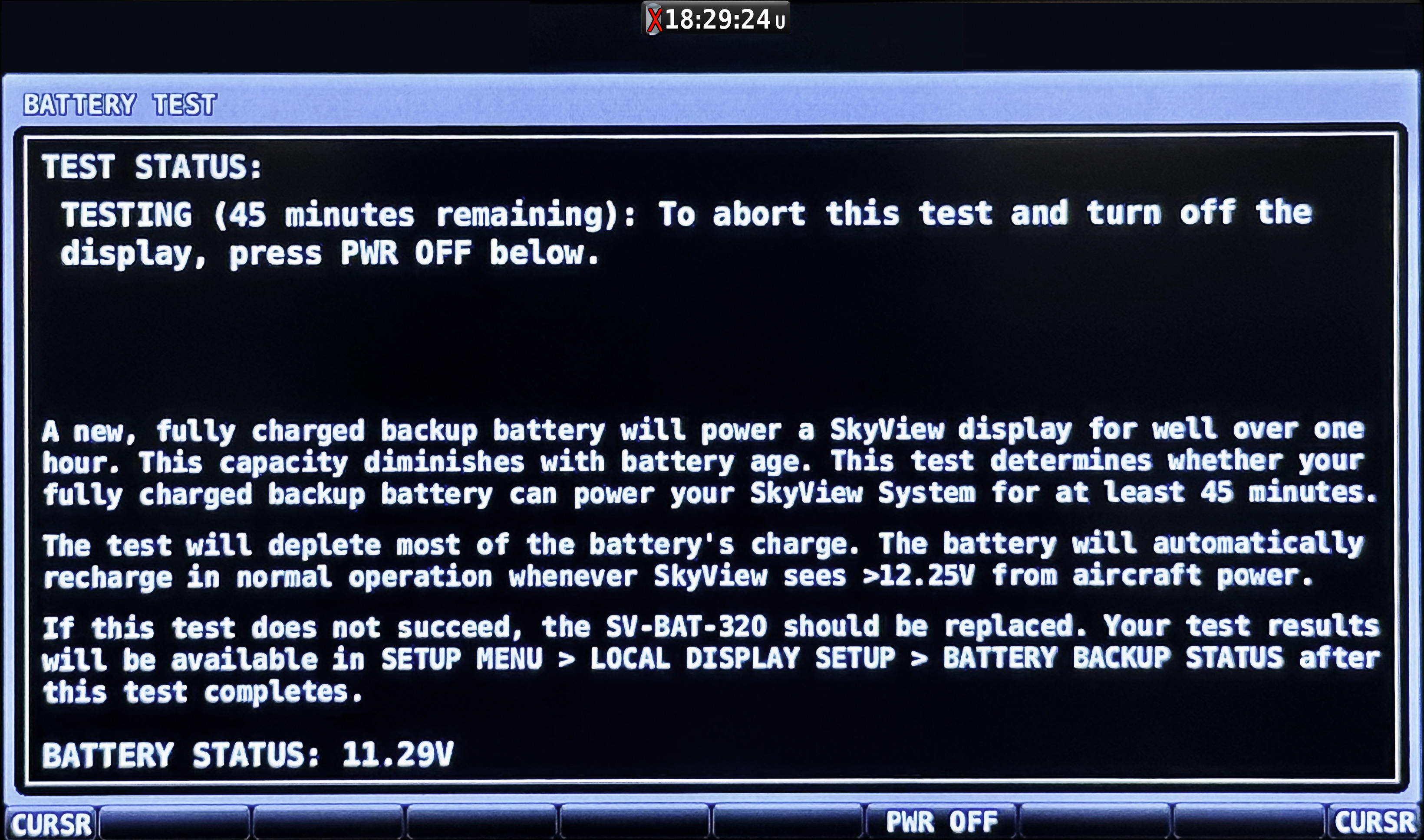 Battery Test In Process